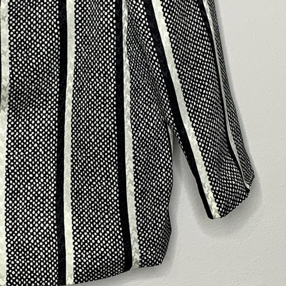 DA-Rue of Calif Petite Blazer Jacket Womans 12P Black & White Partnered Vtg 80s - Picture 4 of 8